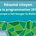 Le Résumé citoyen fait le bilan de la programmation 2014-2020